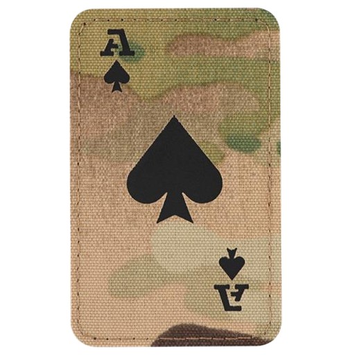 ACE OF SPADES AKO SPADES ZNAK NÁPLATA LASEROVÝM REZAM M-TAC MULTICAM