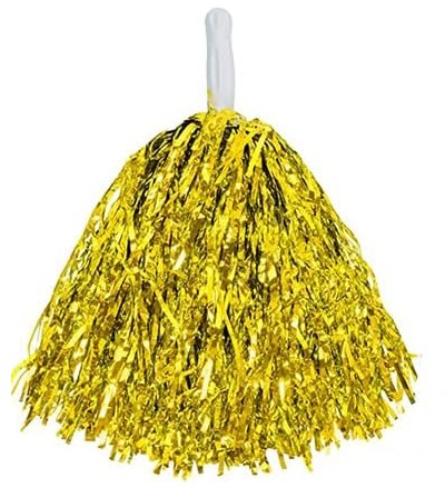 Roztlieskavacie bambulky CHEERLEADER bambuľky ZLATÝ outfit