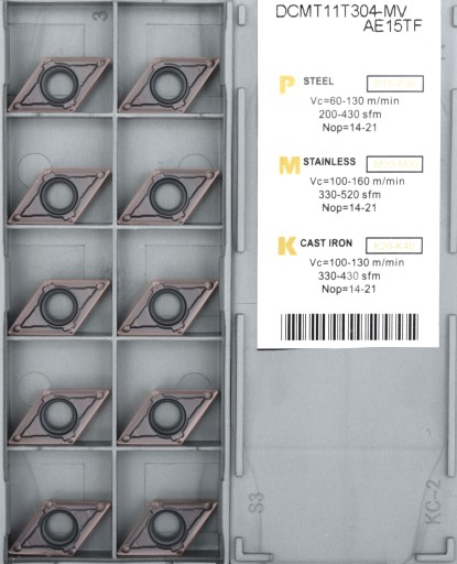 VIACERÉ ČEPEĽOVÉ VLOŽKY DCMT 11T304-MV AE15TF