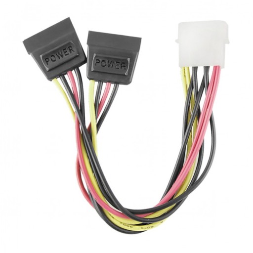 Qoltec Adaptérový kábel POWER MOLEX 2xSATA 0,2m