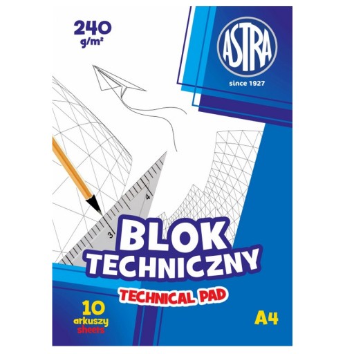 Astra A4 technický blok 240g/m2 10 listov