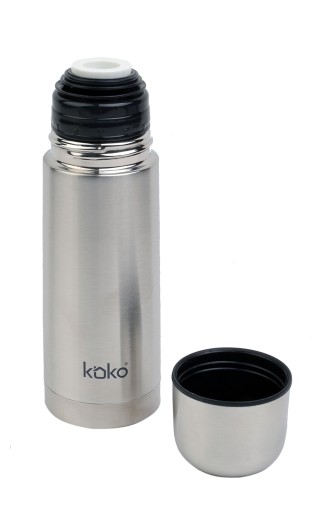 Koko Silver oceľová termoska na nápoje, 0,35 l, strieborná