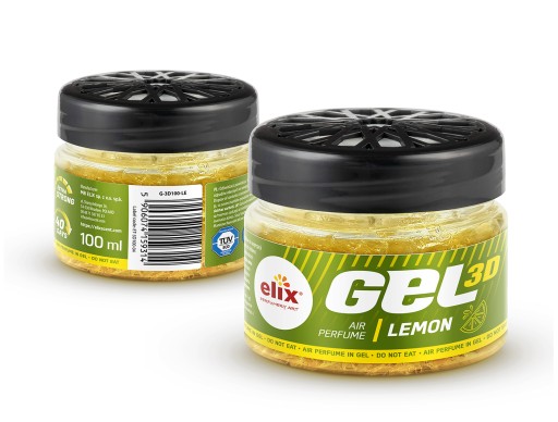 LEMON ELIX GEL3D silný osviežovač vzduchu do auta, 100 ml