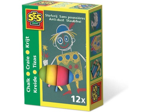 BEZPRACHOVÁ FAREBNÁ CHALK - 12 kusov