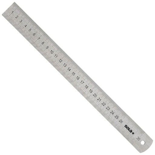30 cm obojstranné oceľové pravítko Sola LSB 300