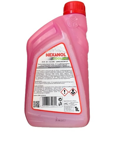 Miešateľná kvapalina do chladičov 1L -35 stupňov C. Nexanol Chladiaca kvapalina do chladičov