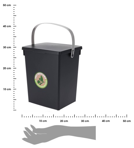 Odpadkový kôš s vekom antracitový 5,5 l Eco Eco do kancelárskej kúpeľne