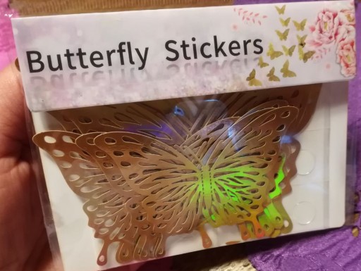 Motýle 3D samolepky na stenu Golden Butterflies