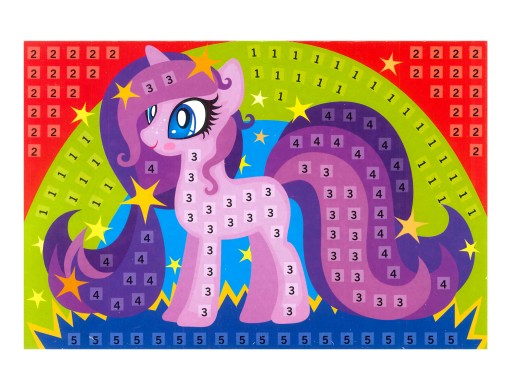 Kniha My Little Pony lepená číslami