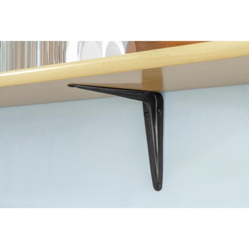 Oceľový konštrukčný držiak Čierna Nosič police 125x100mm