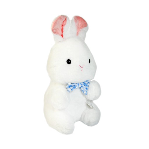 ZAJAČIK MASKOT BIELY PLYŠOVÝ HRAČKA S MOTÝLIKOM 23 cm