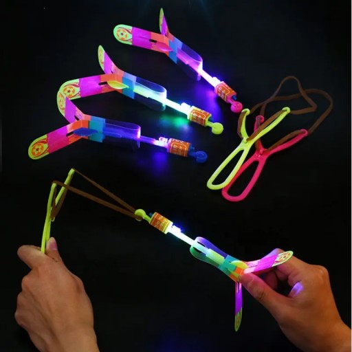 Lietajúci prak LED Veterník Helikoptéra Dáždnik Smart Toys Glow