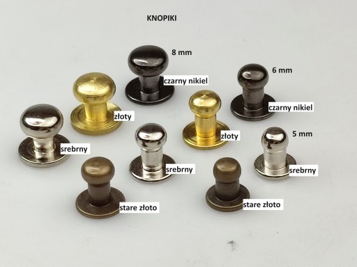 Skrutka na remeň Knopik 8 mm 1 kus čierny nikel