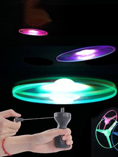 Odpaľovač lietajúci disk UFO vrtuľa svieti LED