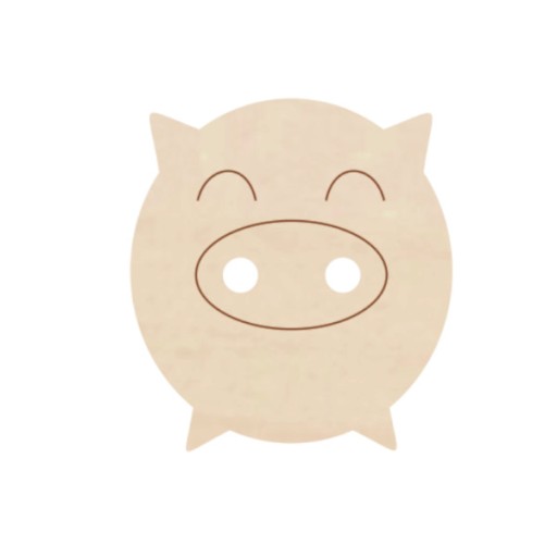 Ozdobný gombík LITTLE PIG nášivka dekoračný dekor