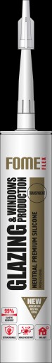 Silikónový tmel na okná a sklá, XS1 a UV odolný, 310 ml, bezfarebný Fome Flex