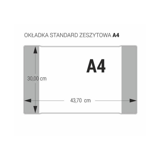 Obal obalu zošita A4 A 4 A-4 je priehľadný