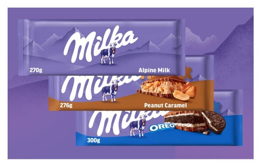 Milka veľká mliečna čokoláda Mmmax Choco Jelly s želé a cukríkmi 250g