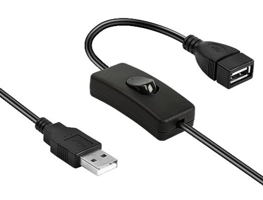 Predlžovací USB kábel s vypínačom