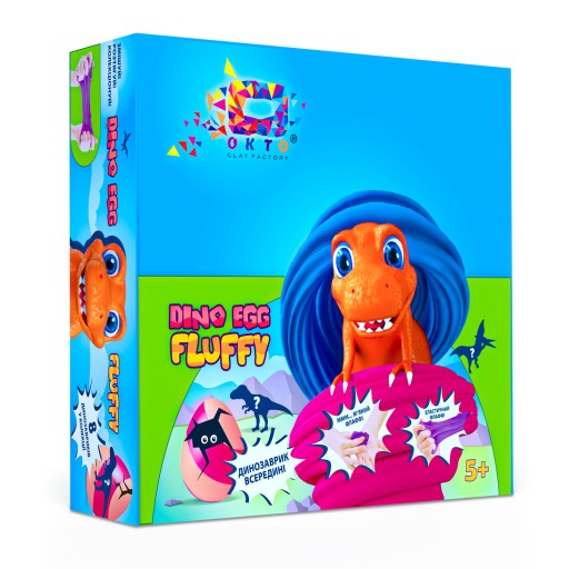 Detské PLAY MASS Modeling MASS Glutek Fluffy Dinosaur Egg 140g