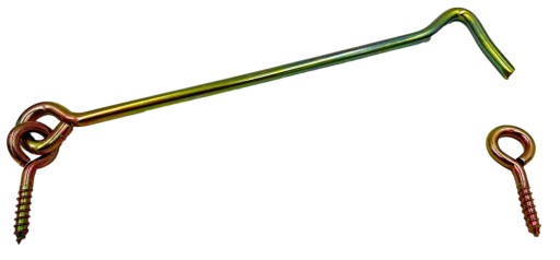 HÁČKOVÝ SKRUTOVÝ DVERE HÁKOVÝ ZAVER 350x8mm