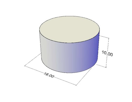 Neodymový cylindrický magnet MW 18x10 N38 1 kus
