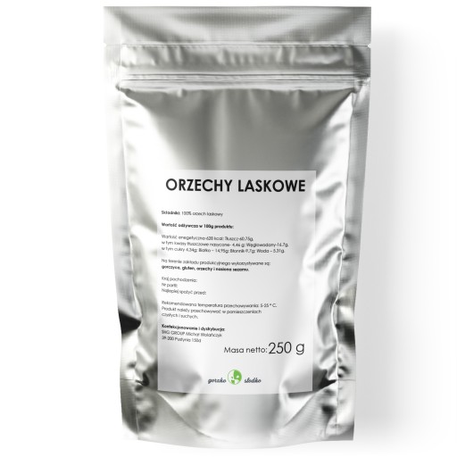 Lieskové orechy lúpané, čerstvé, prírodné, 250g