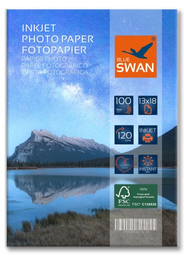 Lesklý fotografický papier Modrá labuť 13x18 120g 100 ks