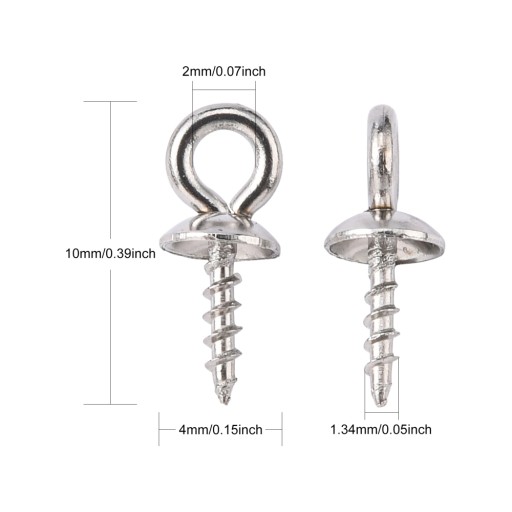 Háčiky Skrutky s krytkami Oceľ 10x4mm 10 ks
