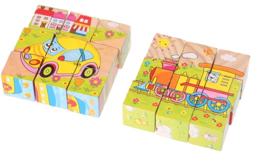 WOODEN PUZZLE ship VEHICLES bloky 4428