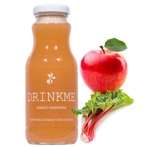 Drinkme jablkový rebarborový džús 100% 250ml