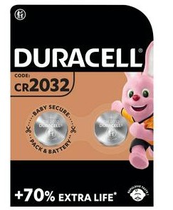2x lítiová batéria DURACELL 2032 DL2032 CR2032 3V