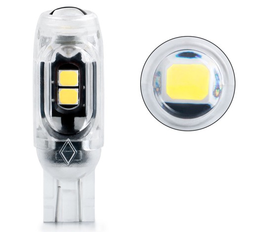 Objektív W5W 5 LED 3030 T10 + stabilizátor