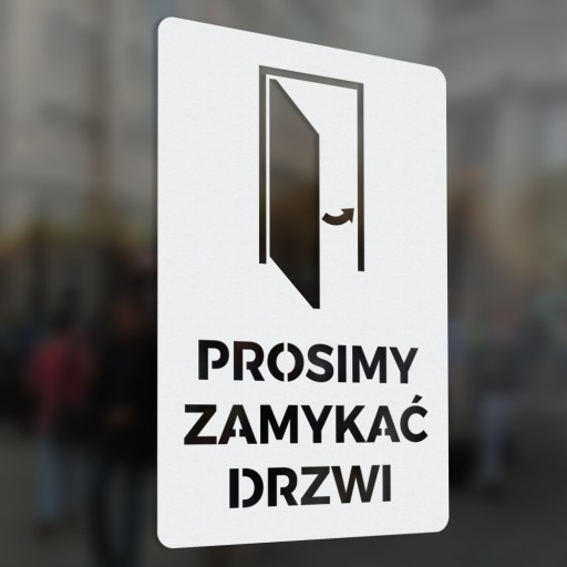 Nálepka - Zatvorte dvere 10x15