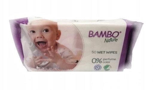 Bambo Nature jemné vlhčené obrúsky 50 ks