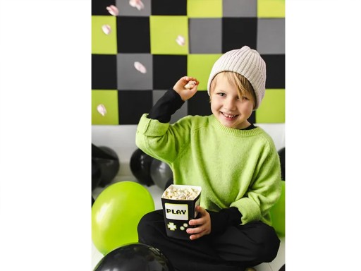 Hrajte hráčske krabičky na popcorn 6ks Birthday