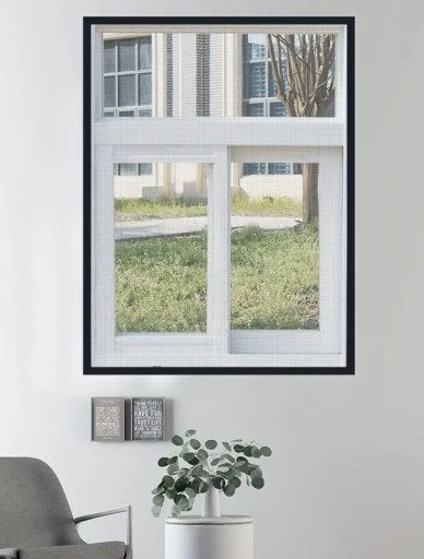 SIEŤKA PROTI KOMÁROM NA OKNO OKENNÁ SIEŤ PEVNÁ PEVNÁ BIELA 130X150 CM + VELCRO