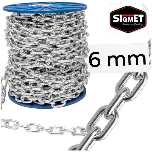 Ekonomická retiazka KOVOVÁ POZINKOVANÁ D1 krátky článok 6mm NA HOJDAČKU 1MB