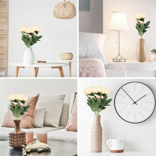 Umelé kvety kytica pivoniek na balkón, živé ozdobné listy, 66 cm