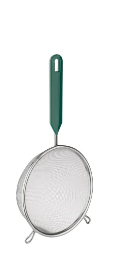 Nerezové kuchynské sitko, kov, 16 cm, zelené