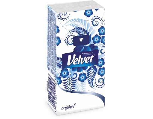 Velvet 4w 4-vrstvové neparfumované vreckovky. 10 ks.