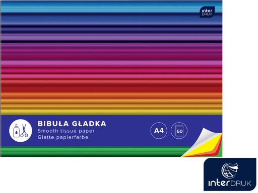 INTERDRUK SMOOTH hodvábny papier A4 297x210 mm 10 farieb
