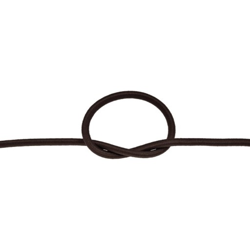 Elastická šnúrka, okrúhla guma, 5 mm, HNEDÁ