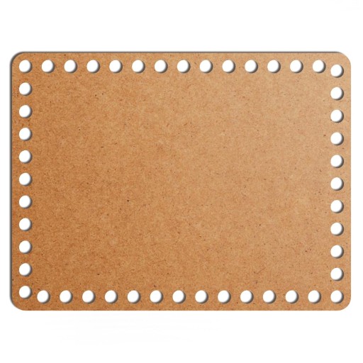 šedý základný košík dno 19x25cm HDF obdĺžnik