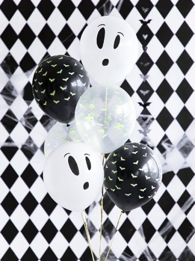 27 cm UV BALÓNKY SVIETIACI GHOST BATS HALLOWEEN