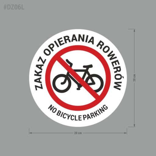 Nálepka - Zákaz nakláňania bicyklov - 20x20