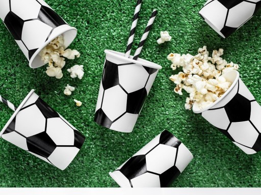 Papierové poháre Futbalové poháre, 6 ks, 260 ml