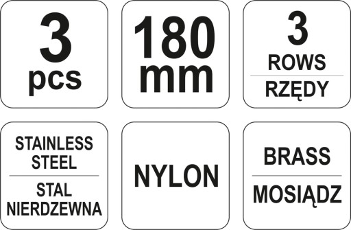 YATO SADA DRÔTENÝCH KIEF 3 KUSY YT-6351
