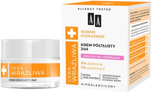 AA Sensitive Skin Semi-Ritty krém 24h 50ml