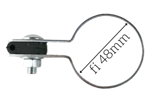 Koncová svorka priemer 48 pre pozinkované panely, sada